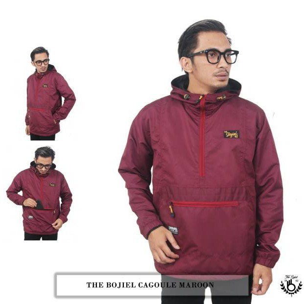 JAKET PRIA Trend Line THE BOJEL Laki Laki Cowok Abu Hitam Merah Kombin 2