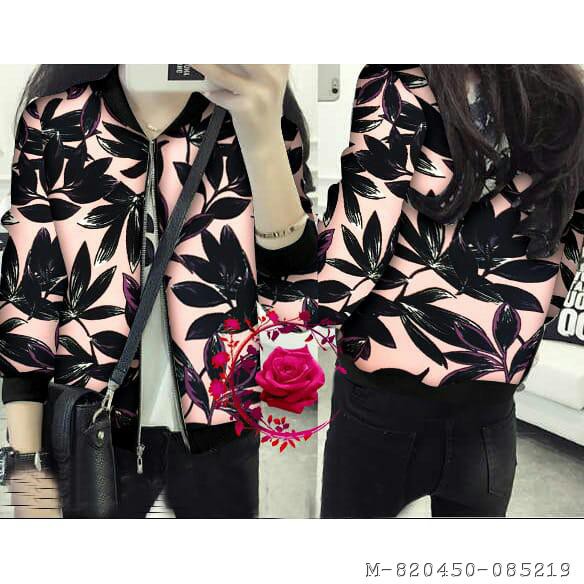 JAKET WANITA BOMBER LEAF 2