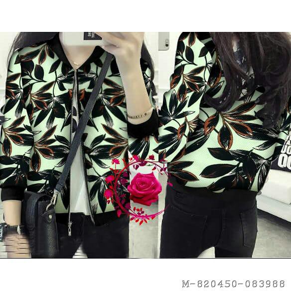 JAKET WANITA BOMBER LEAF 4