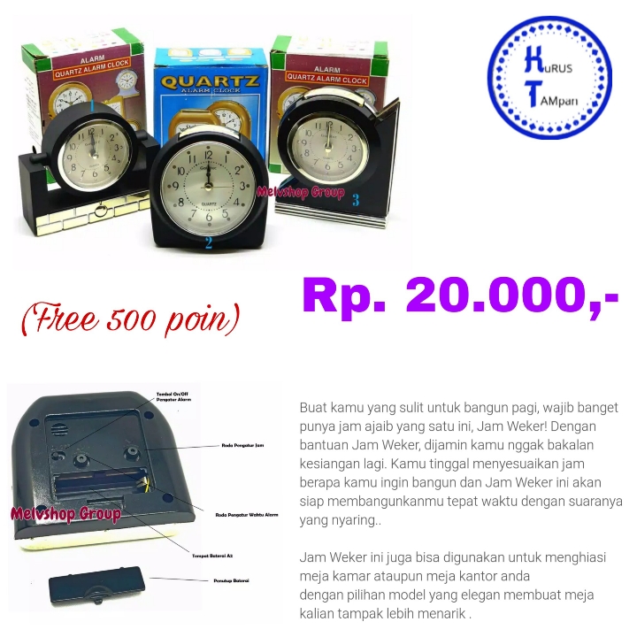 JAM MEJA WEKER