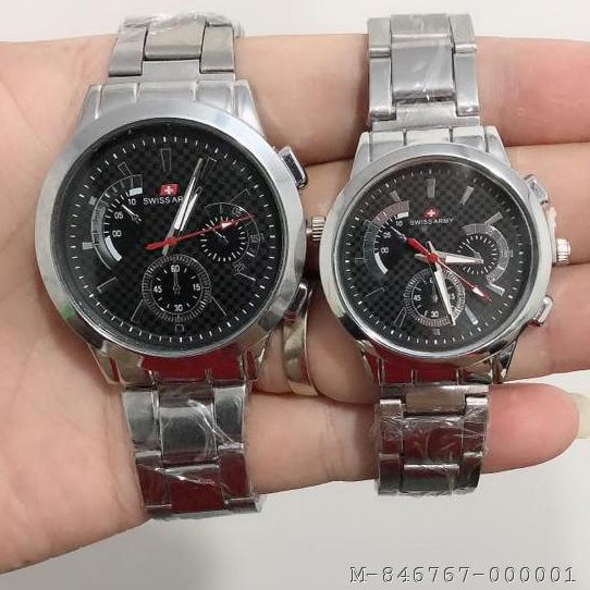 JAM TANGAN COUPLE SWISS ANALOG TALI RANTAI 3