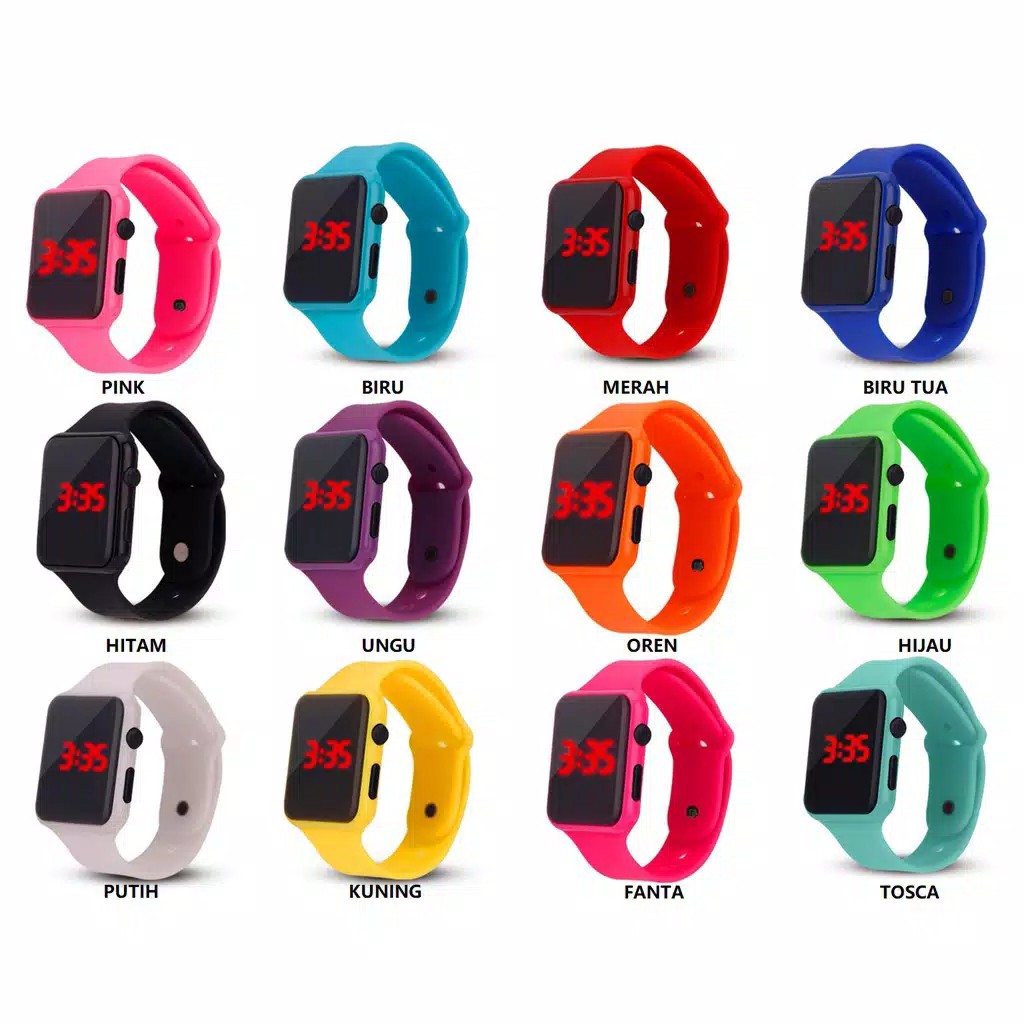 JAM TANGAN LED DIGITAL FASHION KISD  TEENAGER REMAJA DISPLAY WATCH