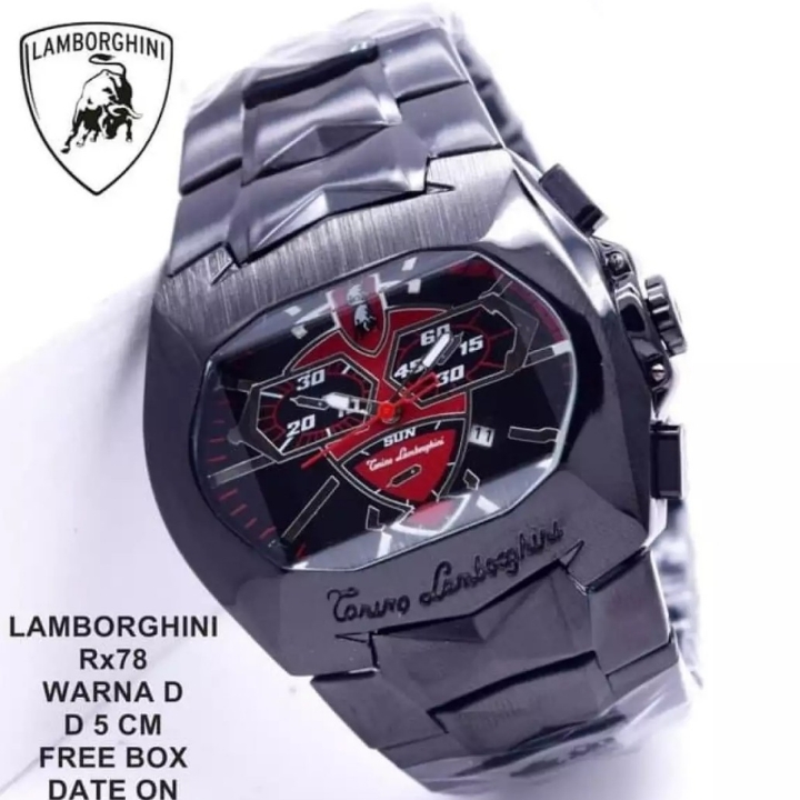 JAM TANGAN PRIA LAMBORGHINI Black Red