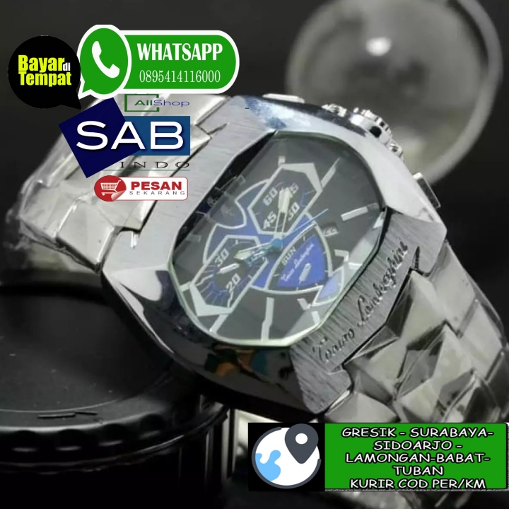 JAM TANGAN PRIA LAMBORGHINI Perak- Blue