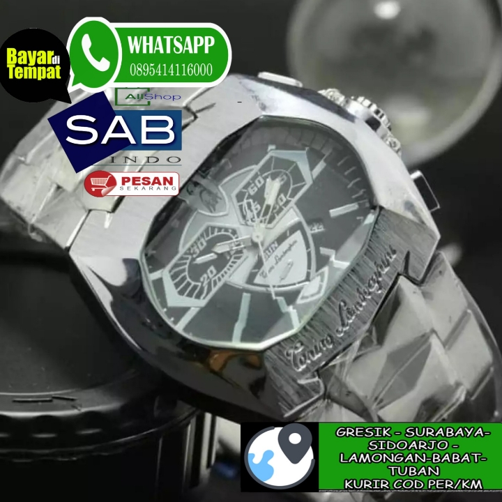 JAM TANGAN PRIA LAMBORGHINI Perak- White