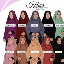 JILBAB SEMI INSTANT MERK KALINA LIST PER UNIT 3