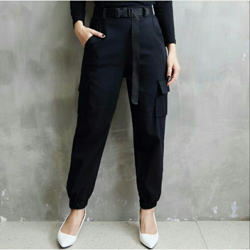 JOGGER CARGO PANTS WANITA  JOGER SAKU SAM 2