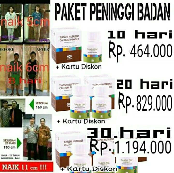 JUAL PAKET PENINGGI BADAN