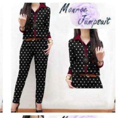 JUMPSUIT WANITA MONPOLKA KATUN RAYON 2