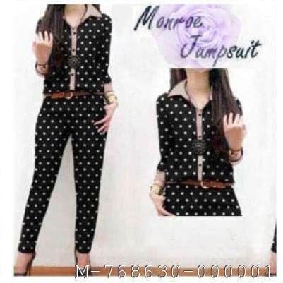 JUMPSUIT WANITA MONPOLKA KATUN RAYON 3