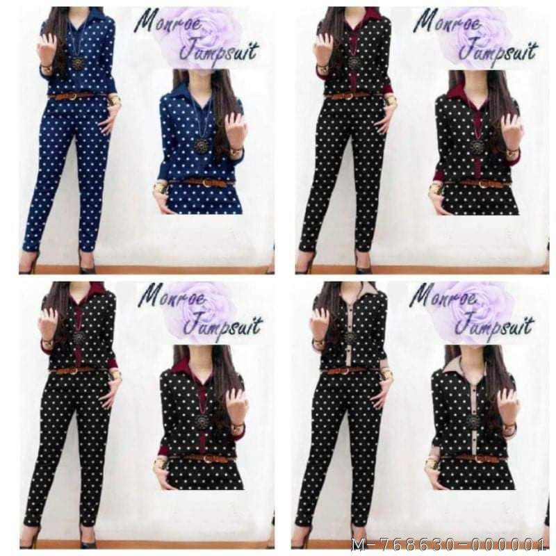 JUMPSUIT WANITA MONPOLKA KATUN RAYON 4