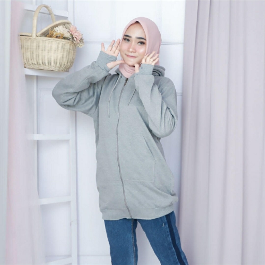 Jaket Hoodie Long Jacket - FAM 013