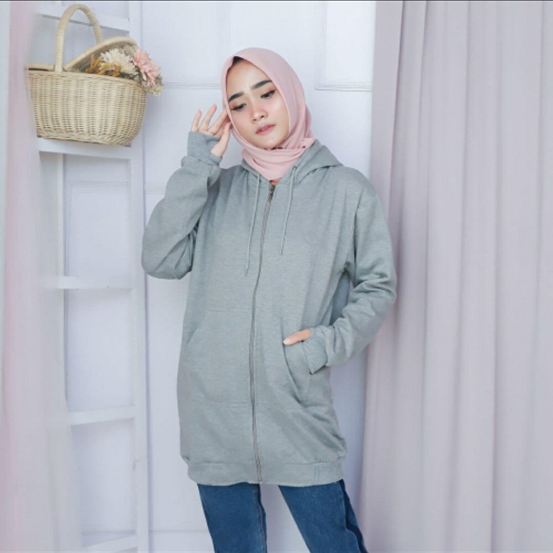 Jaket Hoodie Long Jacket - FAM 013 3