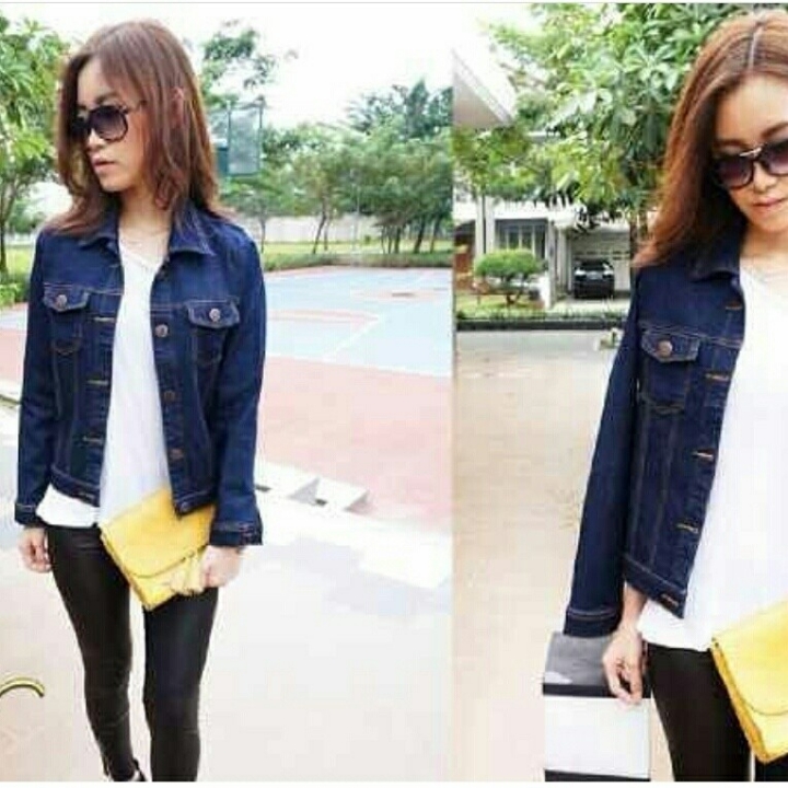 Jaket Jeans Gea Biru Tua