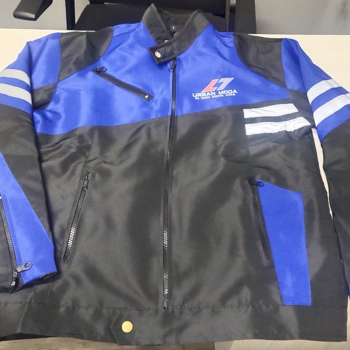 Jaket Motor Touring Kedap Angin Taslan Double Strip Waterproof 2