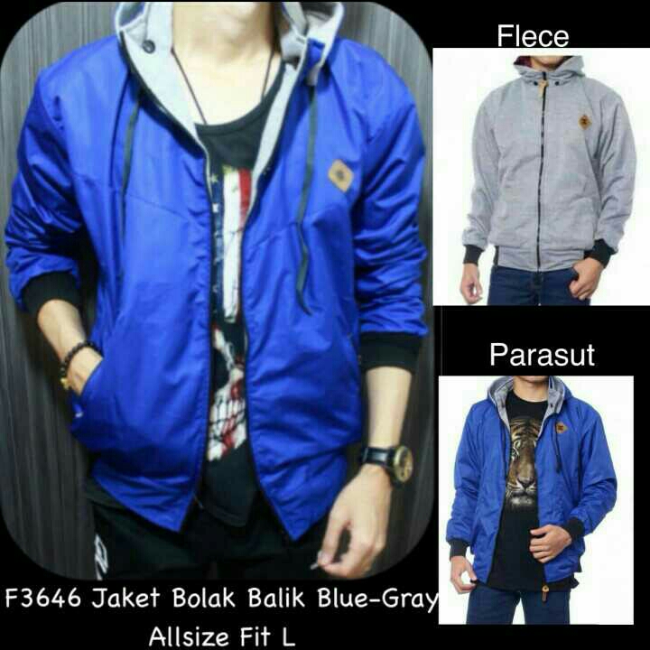 Jaket Pria Blue Grey