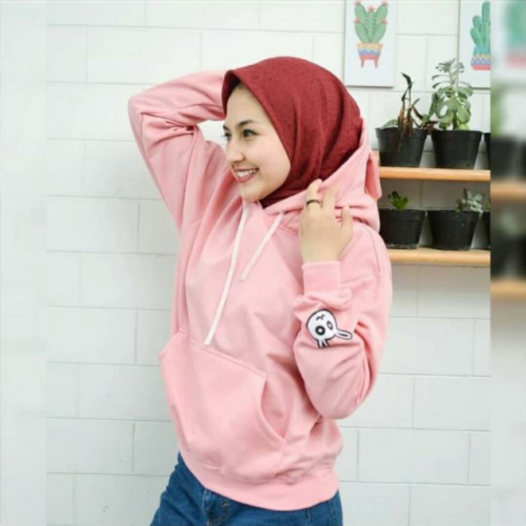 Jaket Sweater Kekinian - Vc Bunny PINK 2