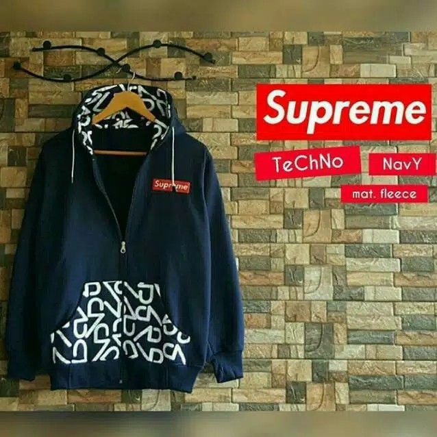 Jaket hodie supreme techno 2