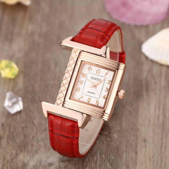 Jam Tangan Elegant GUCCI Bolak Balik - Putih 2