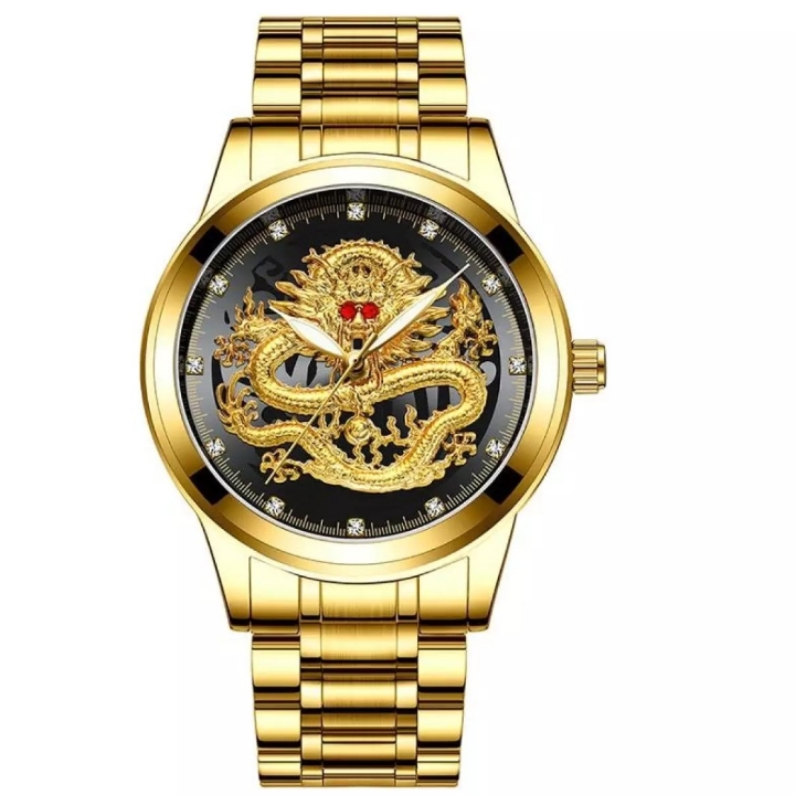 Jam Tangan Pria Naga Black Gold