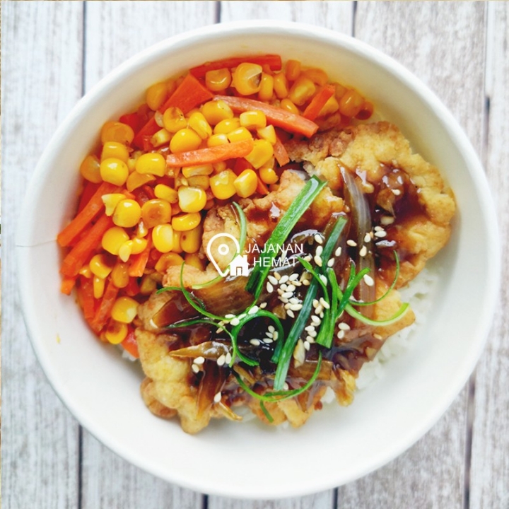 Japanese Chicken Katsu Teriyaki Sauce Rice Bowl