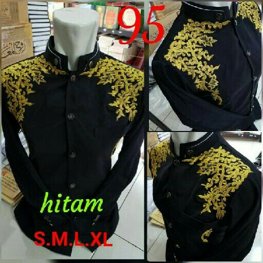 Jasko Hitam Motif Akar Kuning