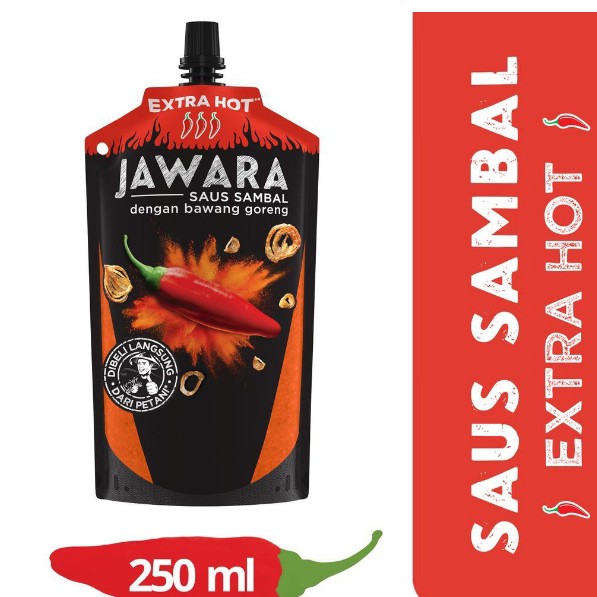 Jawara Saus Sambal Extra Hot Kemasan Pouch