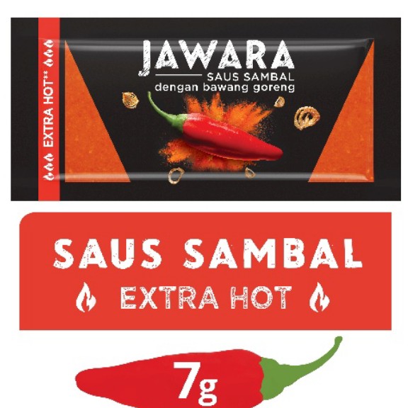 Jawara Saus Sambal Extra Hot Kemasan Saset