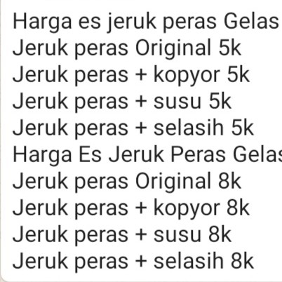 Jeruk Peras Susu