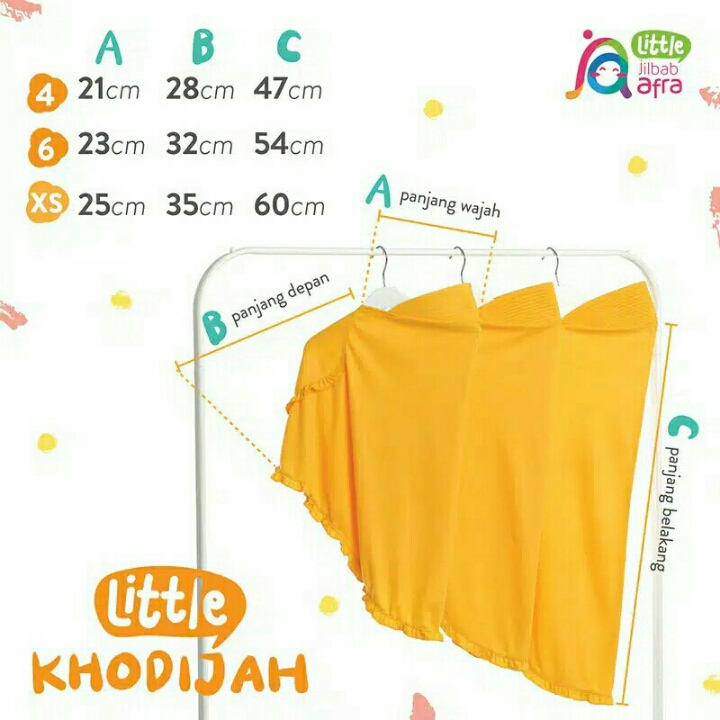 Jilbab Anak Instan Afra Model Renda Kaos Adem Little Khadijah Size 4 2