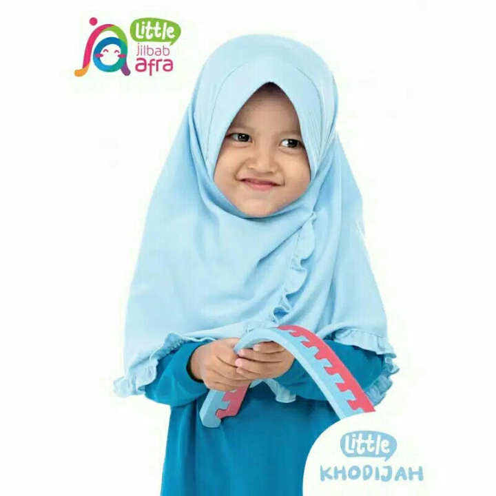 Jilbab Anak Instan Afra Model Renda Kaos Adem Little Khadijah Size 4 3