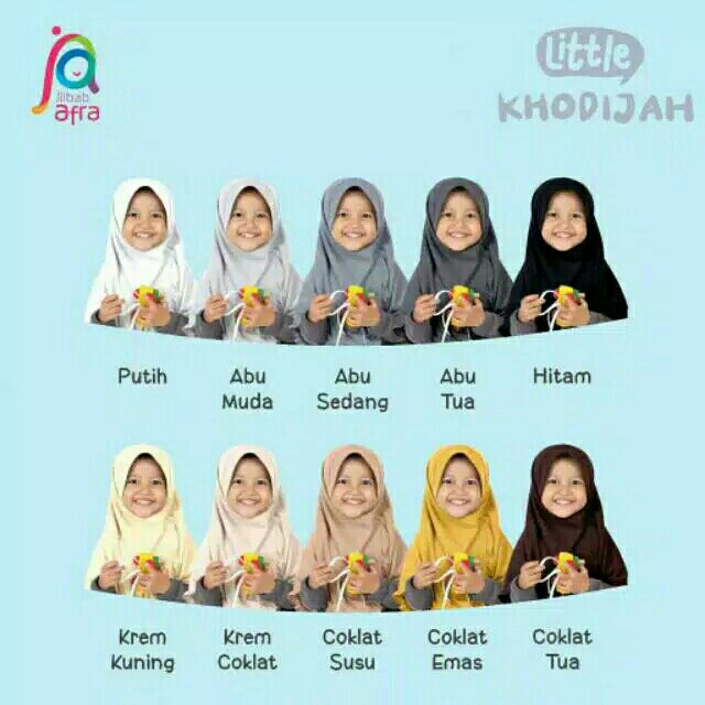 Jilbab Anak Instan Afra Model Renda Kaos Adem Little Khadijah Size 4 5