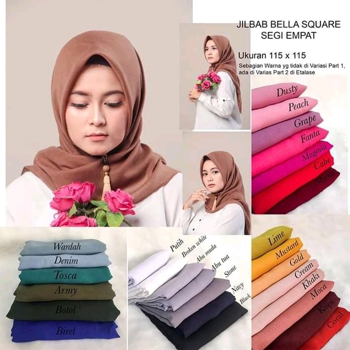 Jilbab Bella Square Segi Empat 