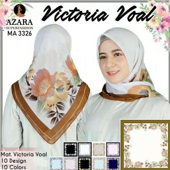 Jilbab Segiempat Motif Azara Termurah Harga Grosir  Hijab Segiempat 4