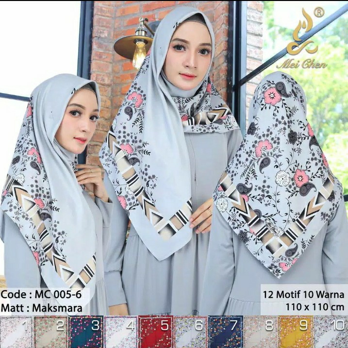 Jilbab hijab segiempat Hijab Segi Empat Polycottonbela kerudungBell 4