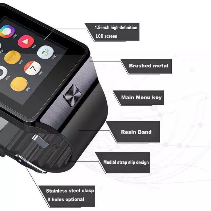 U9 Smartwatch Sport Bluetooth dengan Kamera 2G GSM SIM TF 2