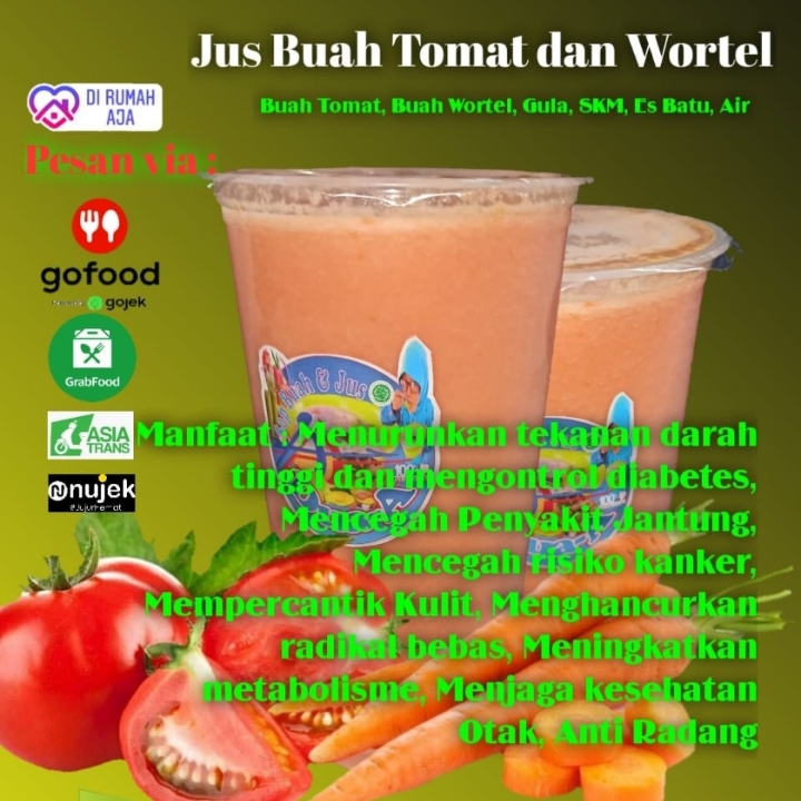 Jus Buah Tomat dan Wortel