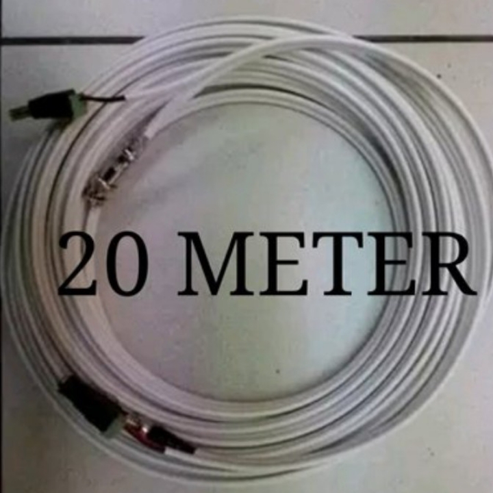 KABEL JADI 20 METER COAXIAL RG 59 PLUS POWER LENGKAP SAMA KONEKTOR