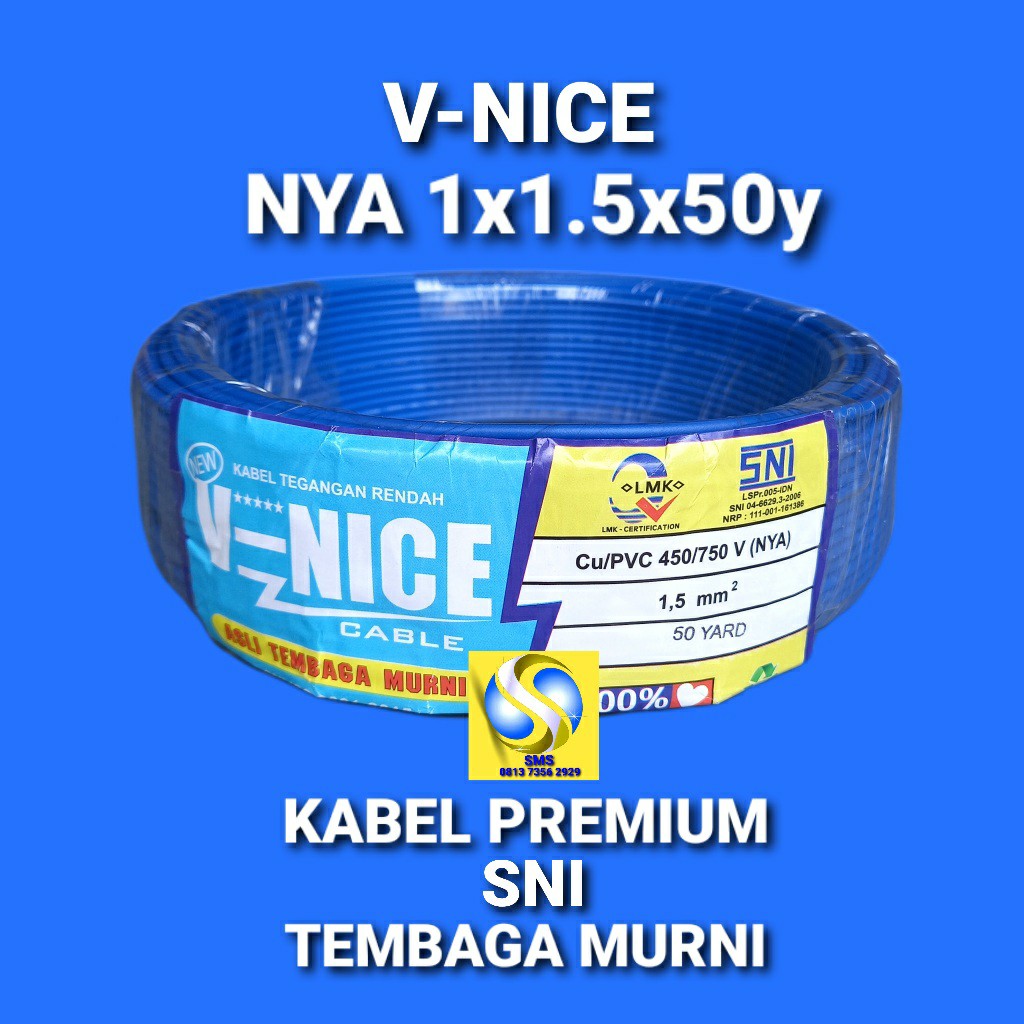 KABEL NYA V-NICE BIRU