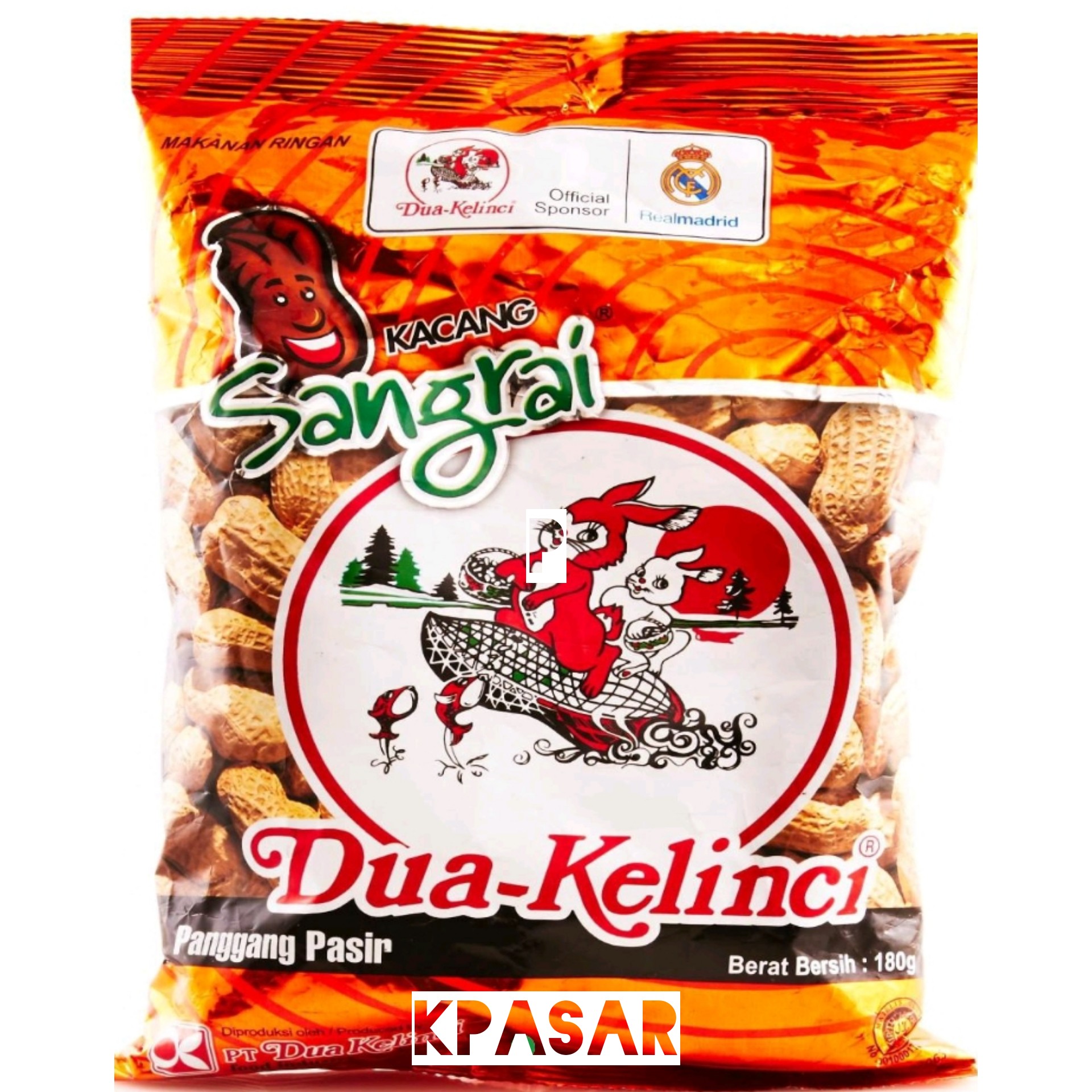 KACANG SANGRAI DUA KELINCI 200 GRAM