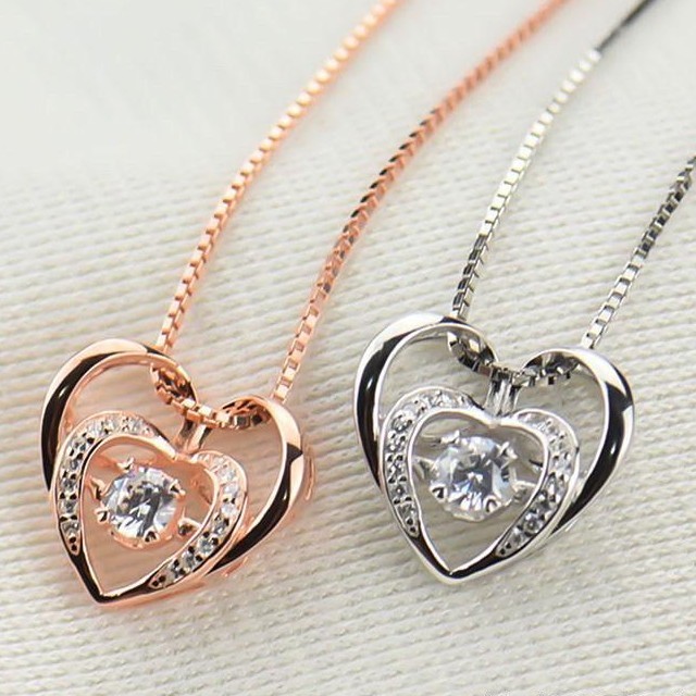 KALUNG WANITA DOUBLE HEART