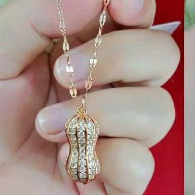 KALUNG WANITA TITANIUM MODEL KACANG 2