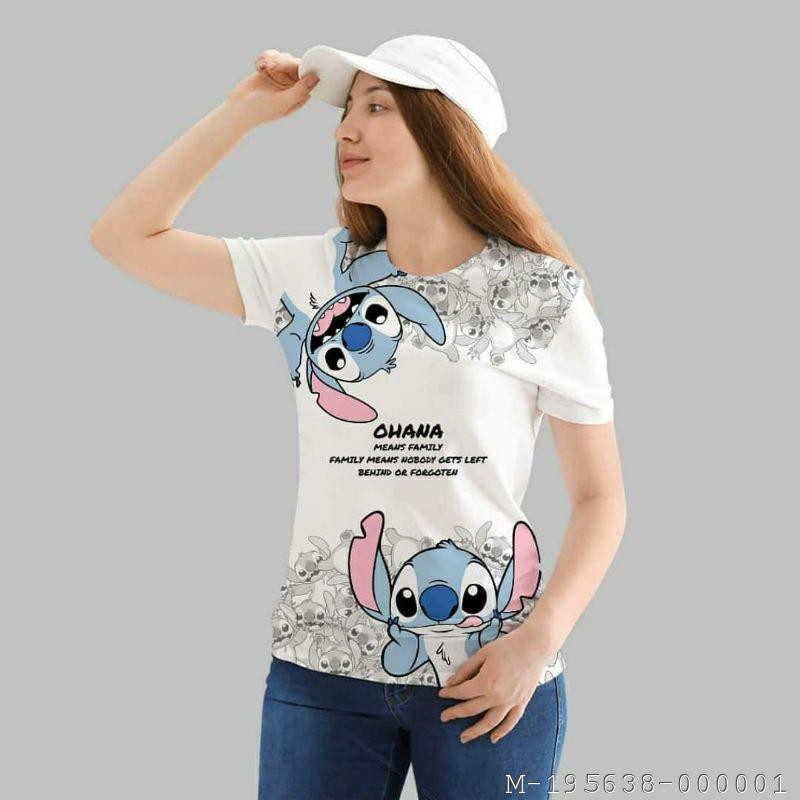 KAOS CEWE OHANA CUTE PUTIH