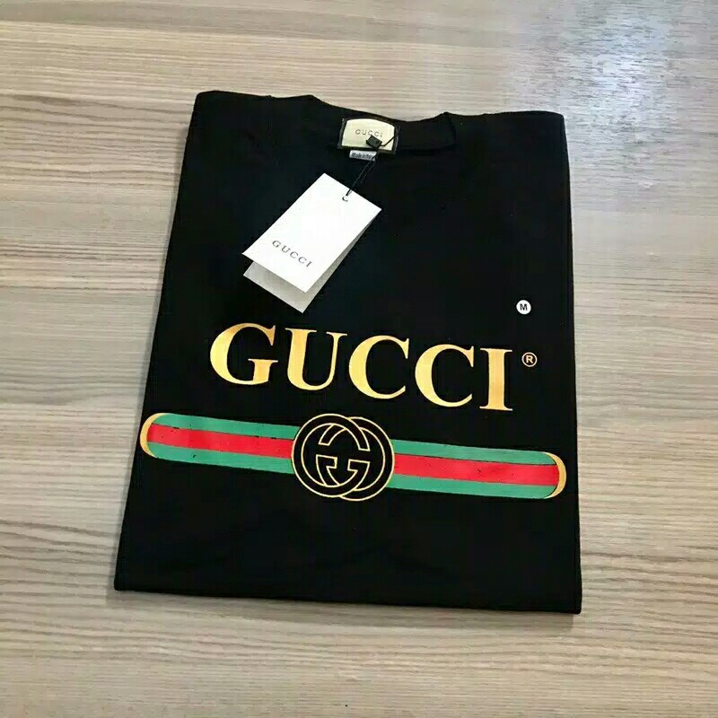 KAOS GUCCI FULL TAG LABEL ORIGINAL PREMIUM  KAOS GUCCI PRIA  BAJU GU