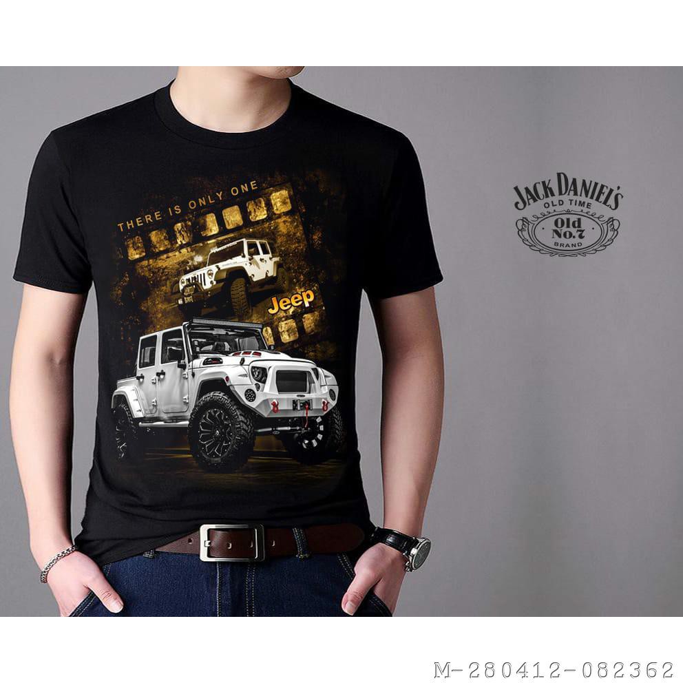 KAOS SABLON PLASTISOL JEEP PRIA SPANDEX RAYON 2