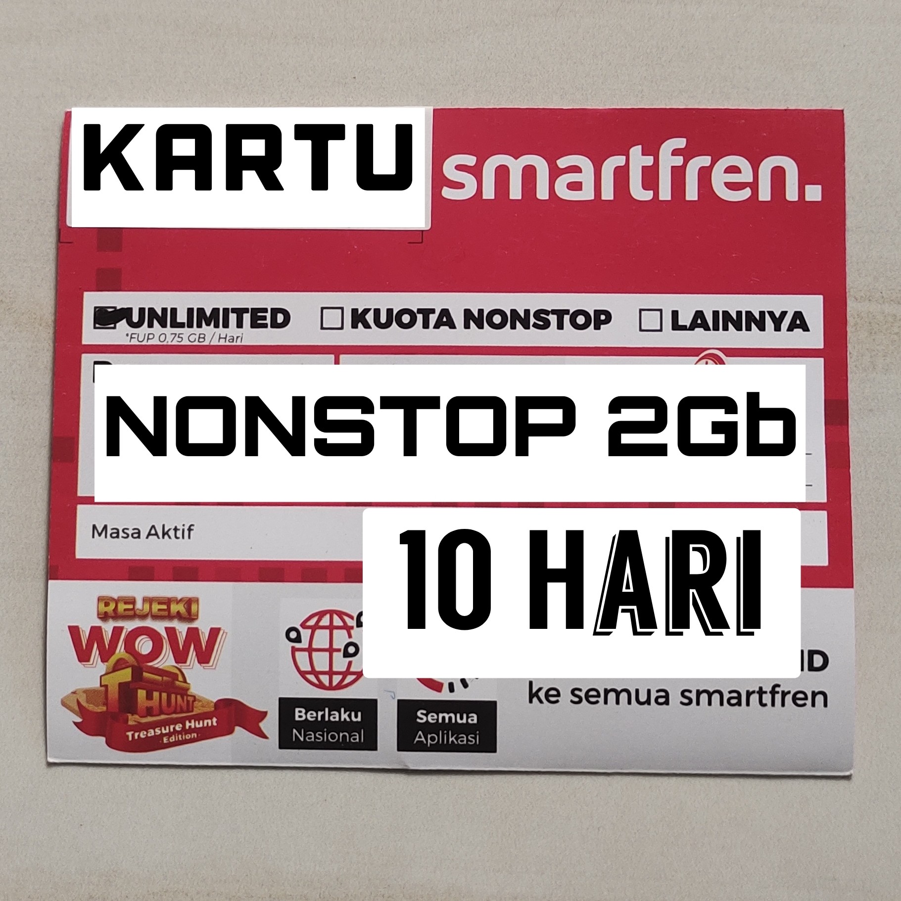 KARTU 2GB 10hr