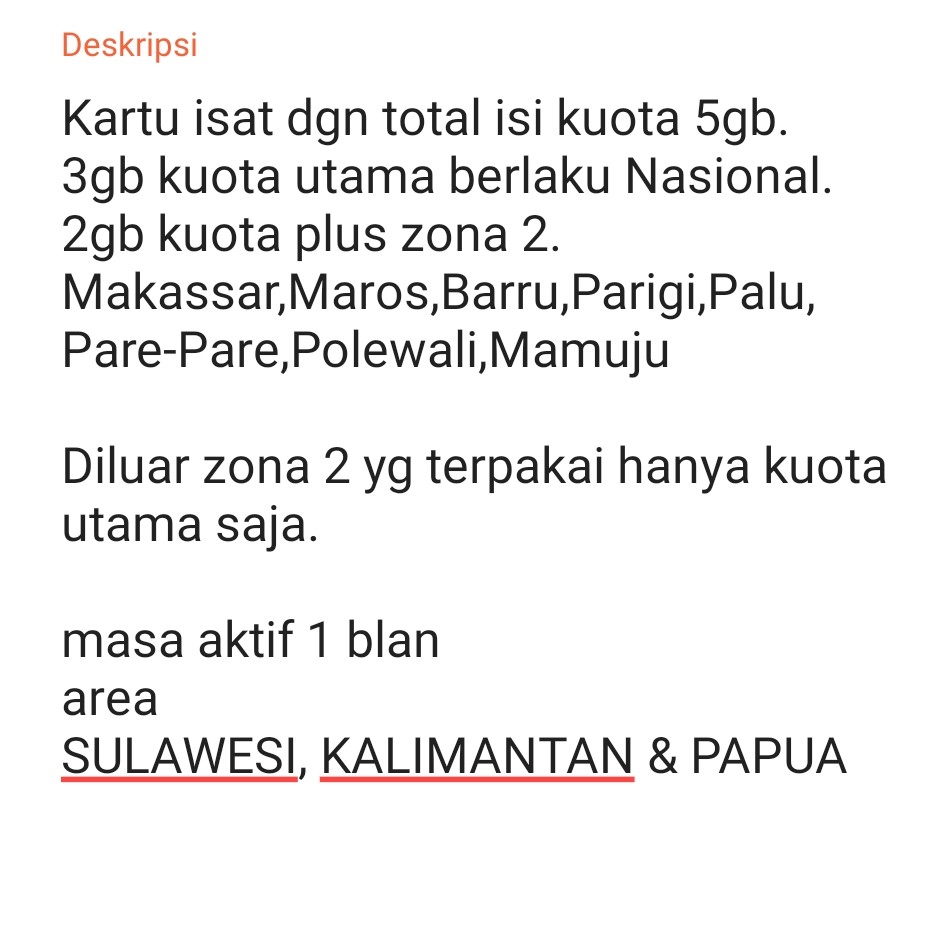 KARTU 3Gb 1bln 2