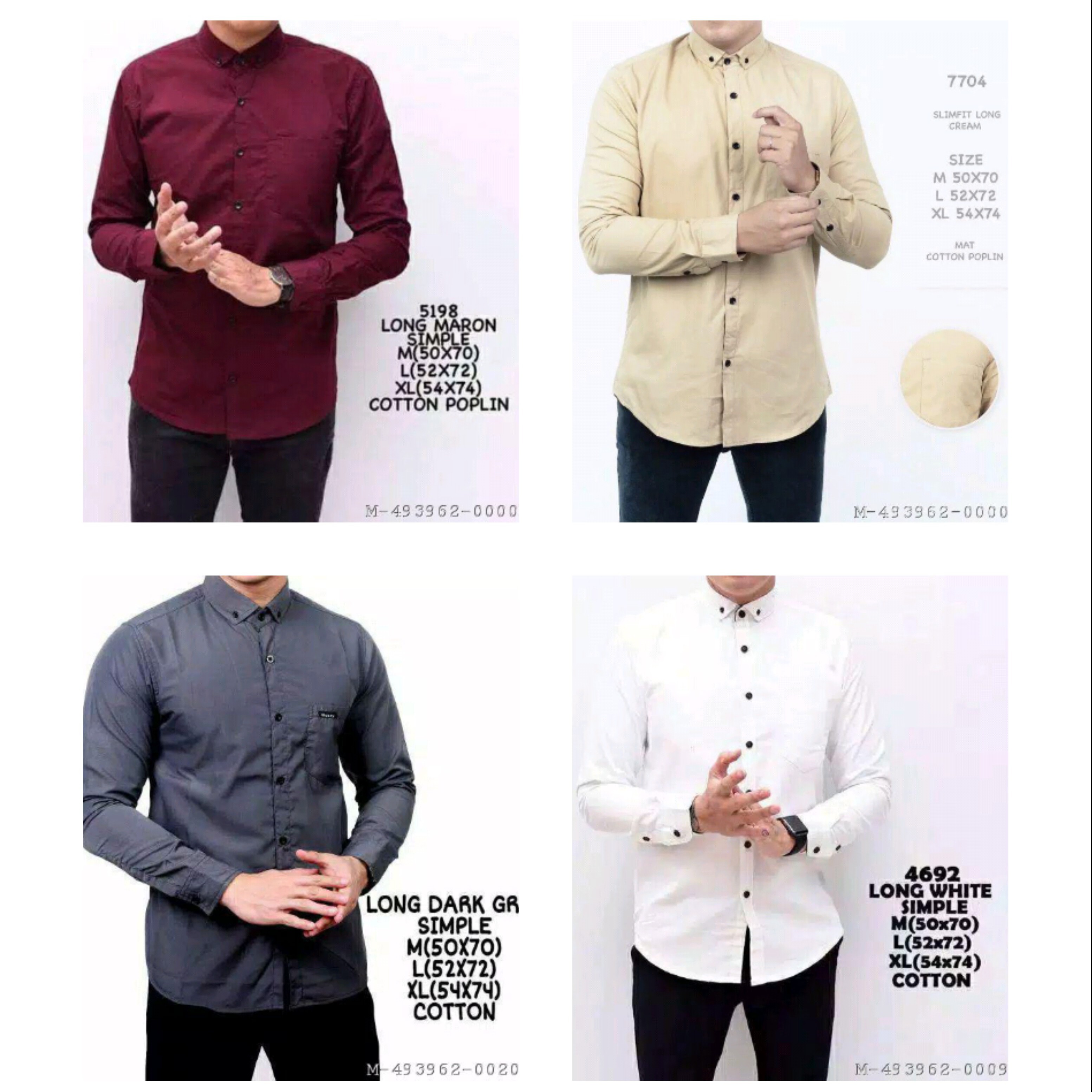 KEMEJA POLOS PRIA KATUN 4