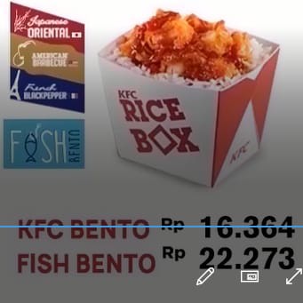 KFC Bento Dan Fish Bento