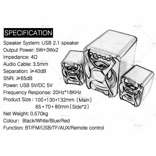 KINSOLI Speaker Bluetooth U-2500BT 4